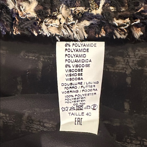 Edward Achour Paris Tweed jacket.  European size 40.  EUC - Picture 4 of 6